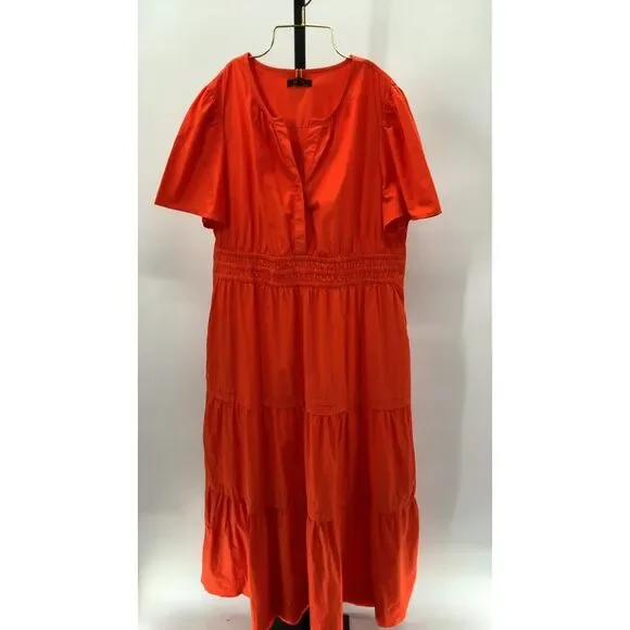 Quince Vibrant Orange Dress - Picture 1 of 2